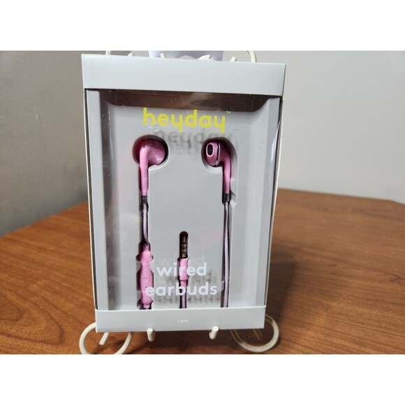 Heyday Wired Earbuds ~ Comfort Fit ~ Microphone ~ 3.5 MM Aux Plug ~ Candy Pink - Picture 1 of 4